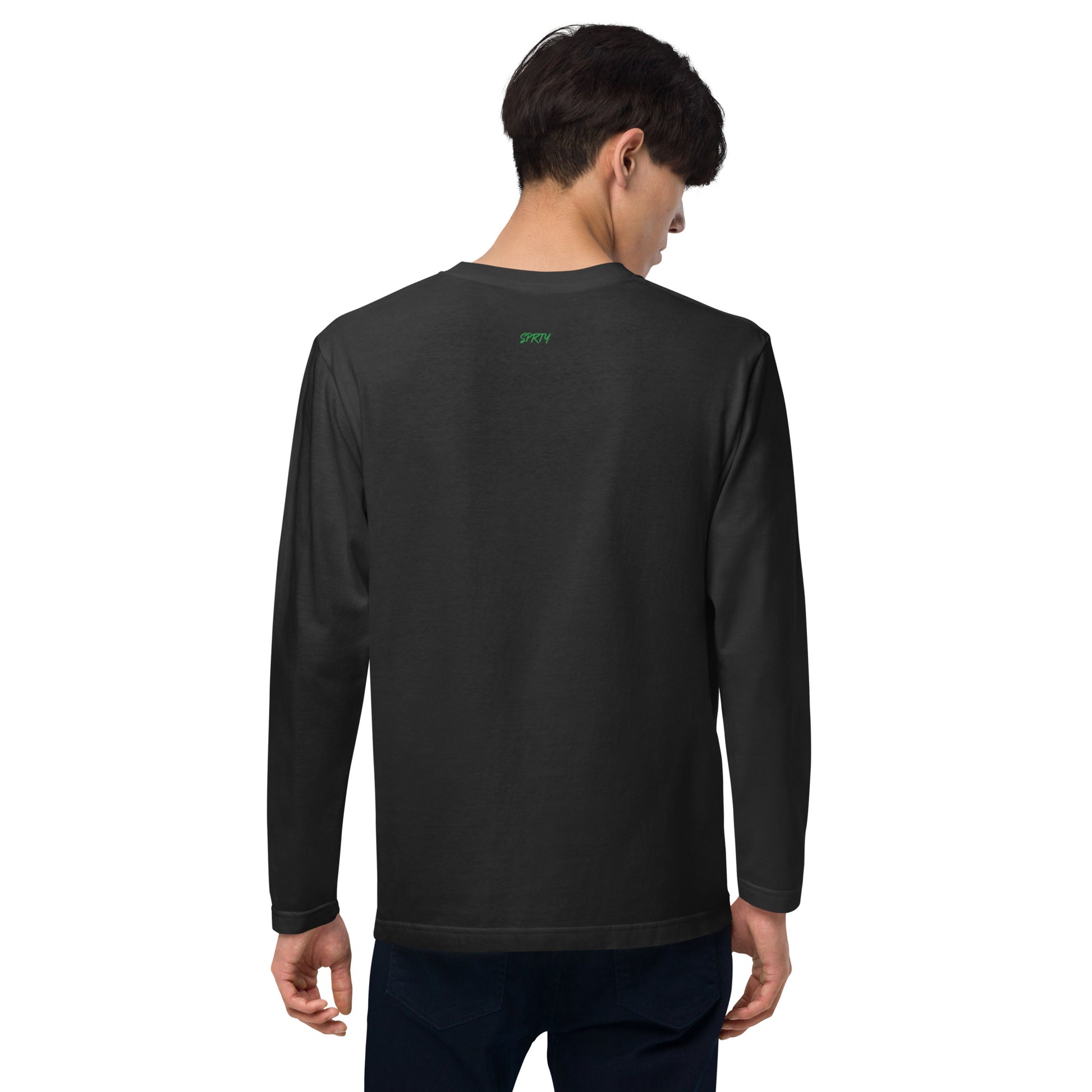カミナリ(左胸)グリーン 長袖Tシャツ LT002-1-GRN 全4色