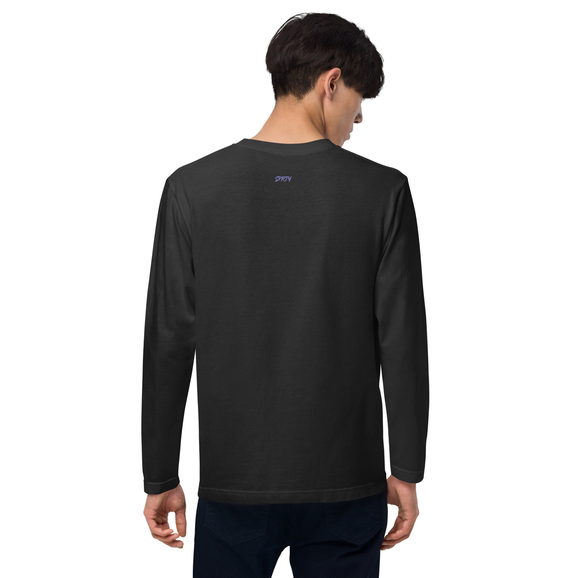 カミナリ(左胸)パープル 長袖Tシャツ LT002BLK-2-MPPL