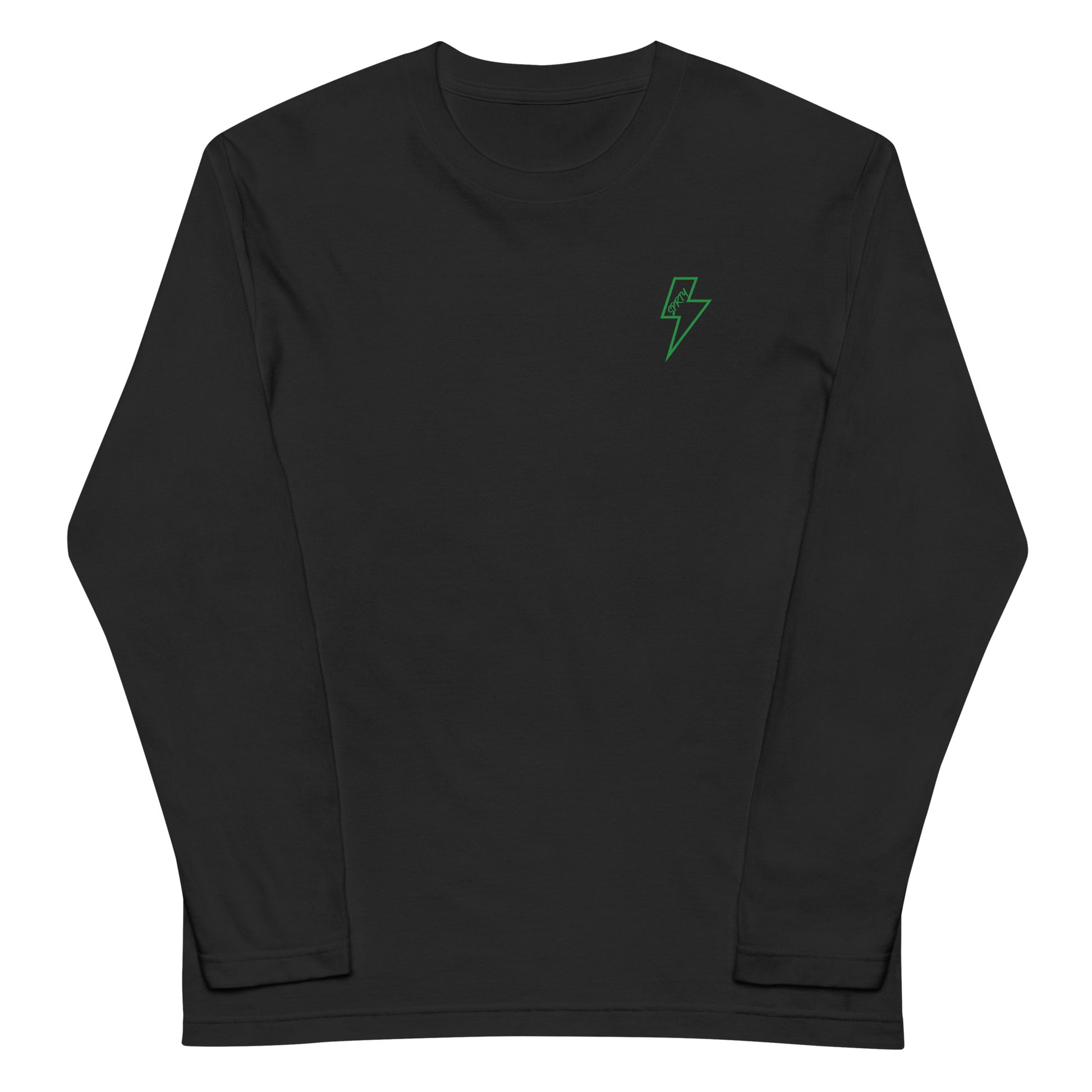カミナリ(左胸)グリーン 長袖Tシャツ LT002-1-GRN 全4色
