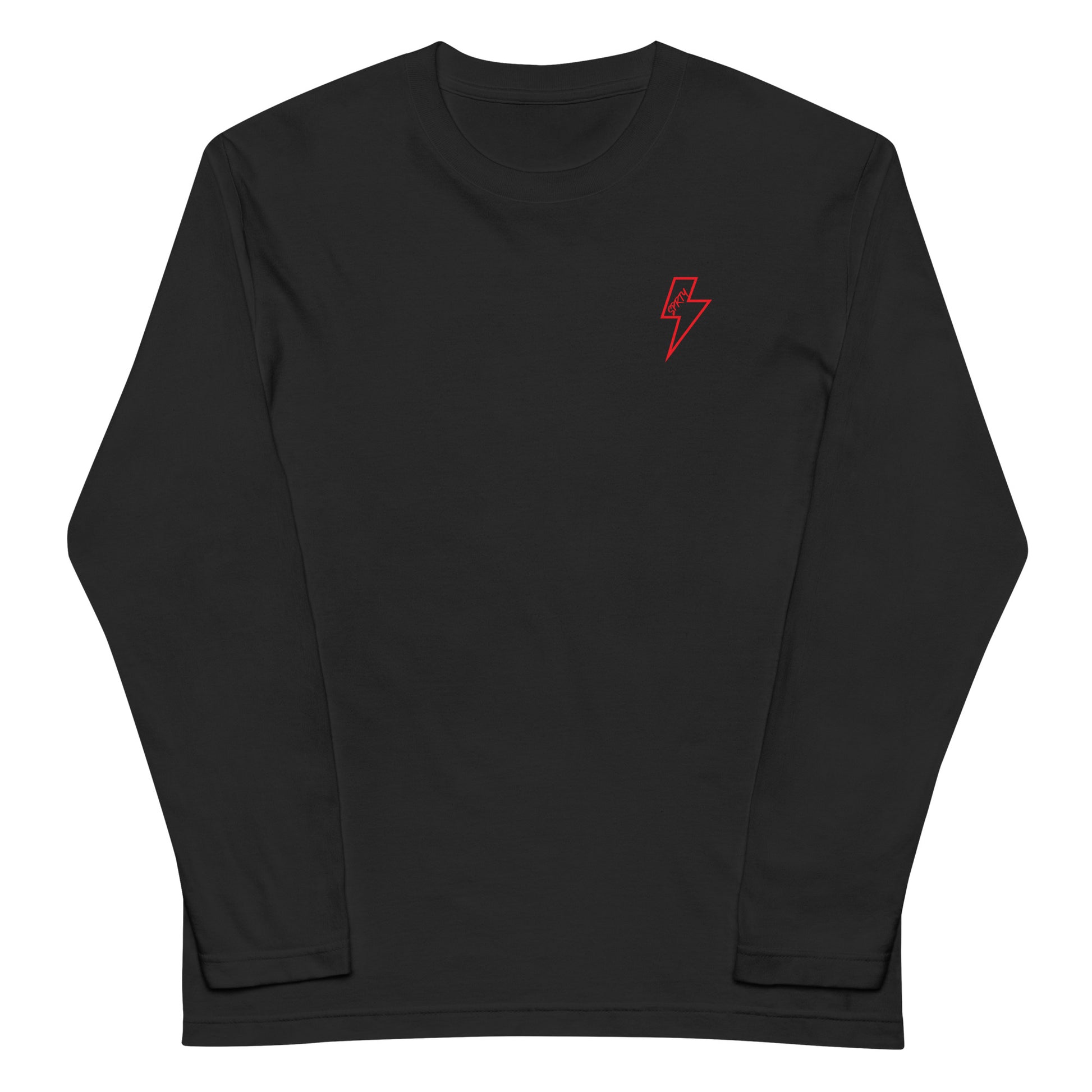 カミナリ(左胸)RED 長袖Tシャツ LT002-1-RED 全4色