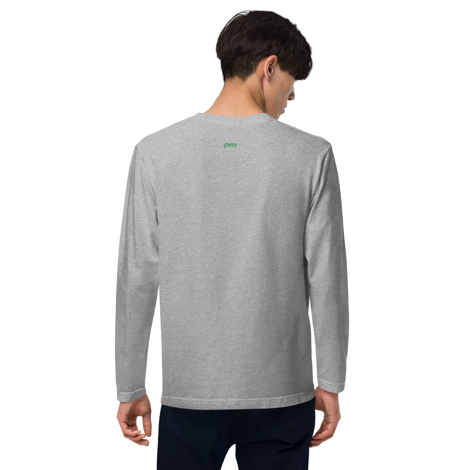 カミナリ(左胸)グリーン 長袖Tシャツ LT002-1-GRN 全4色