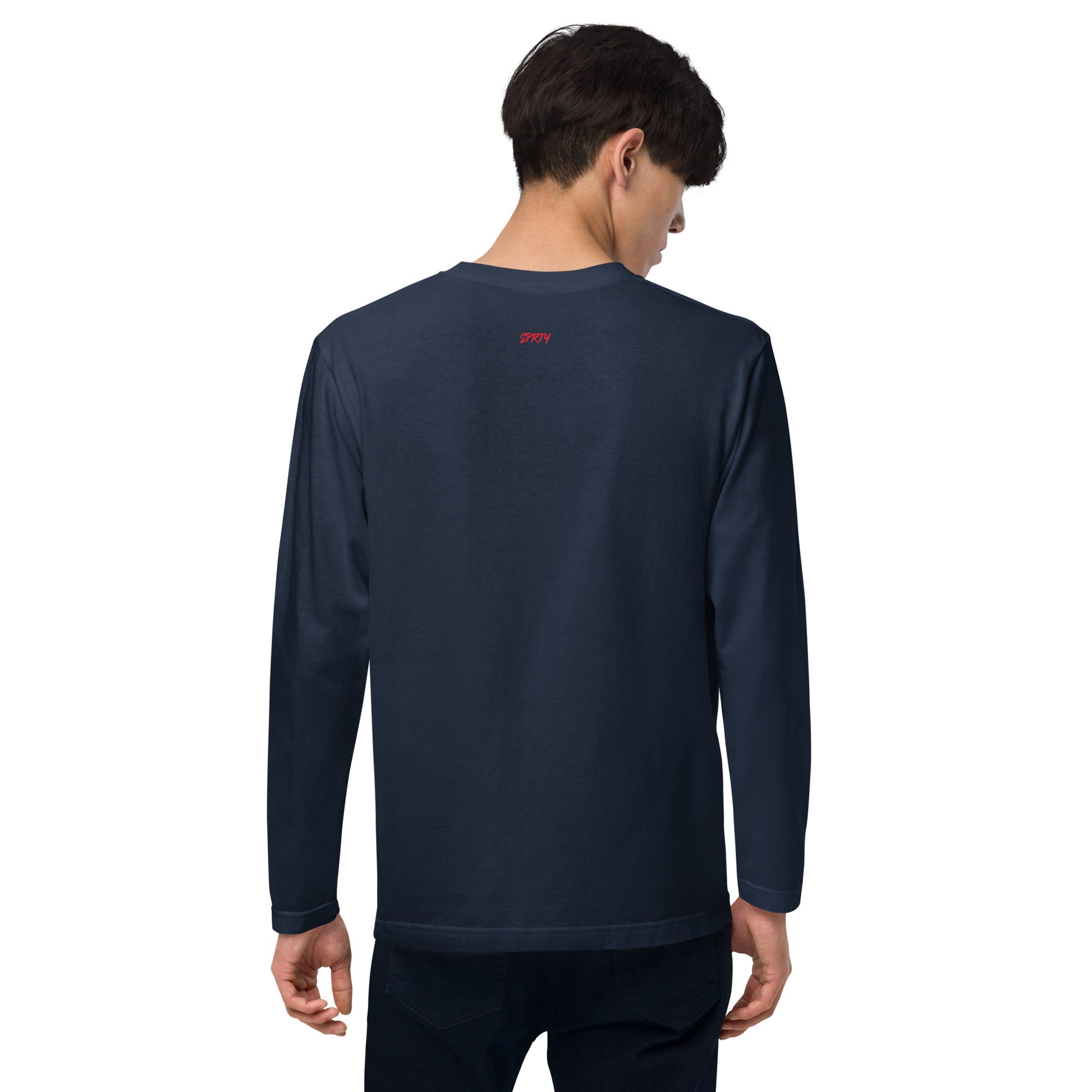 カミナリ(左胸)RED 長袖Tシャツ LT002-1-RED 全4色