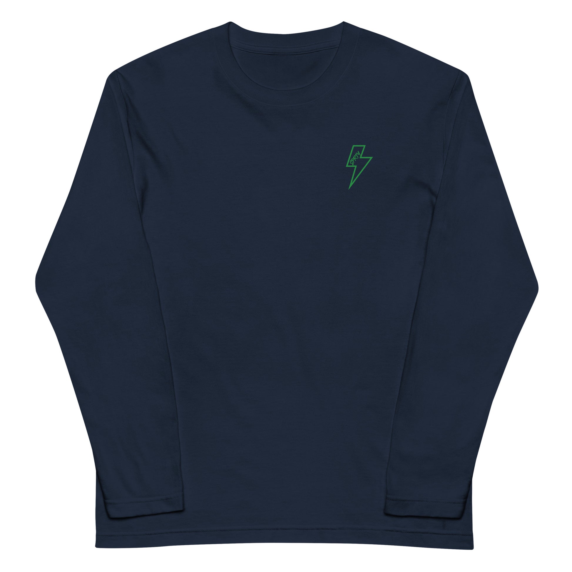 カミナリ(左胸)グリーン 長袖Tシャツ LT002-1-GRN 全4色
