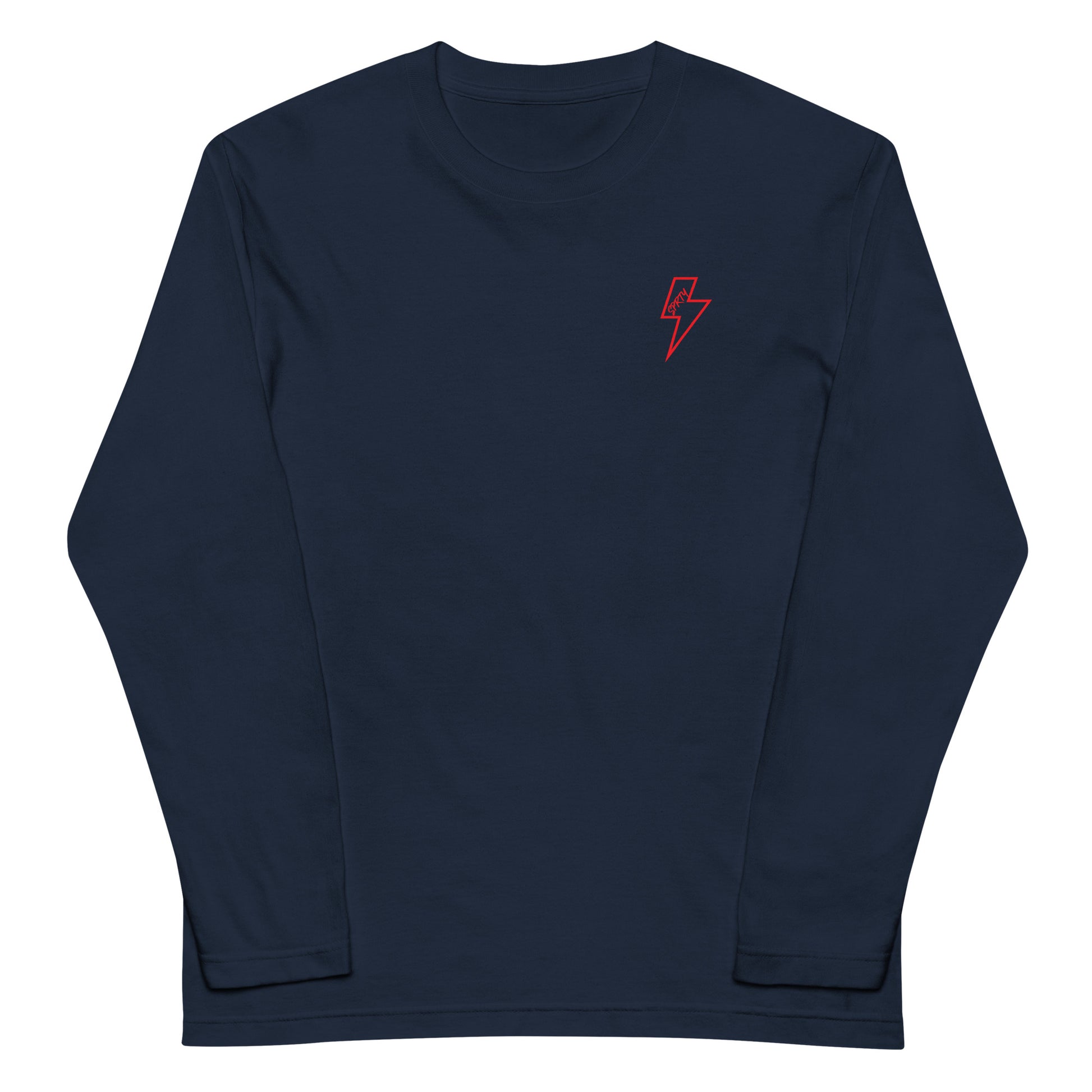 カミナリ(左胸)RED 長袖Tシャツ LT002-1-RED 全4色
