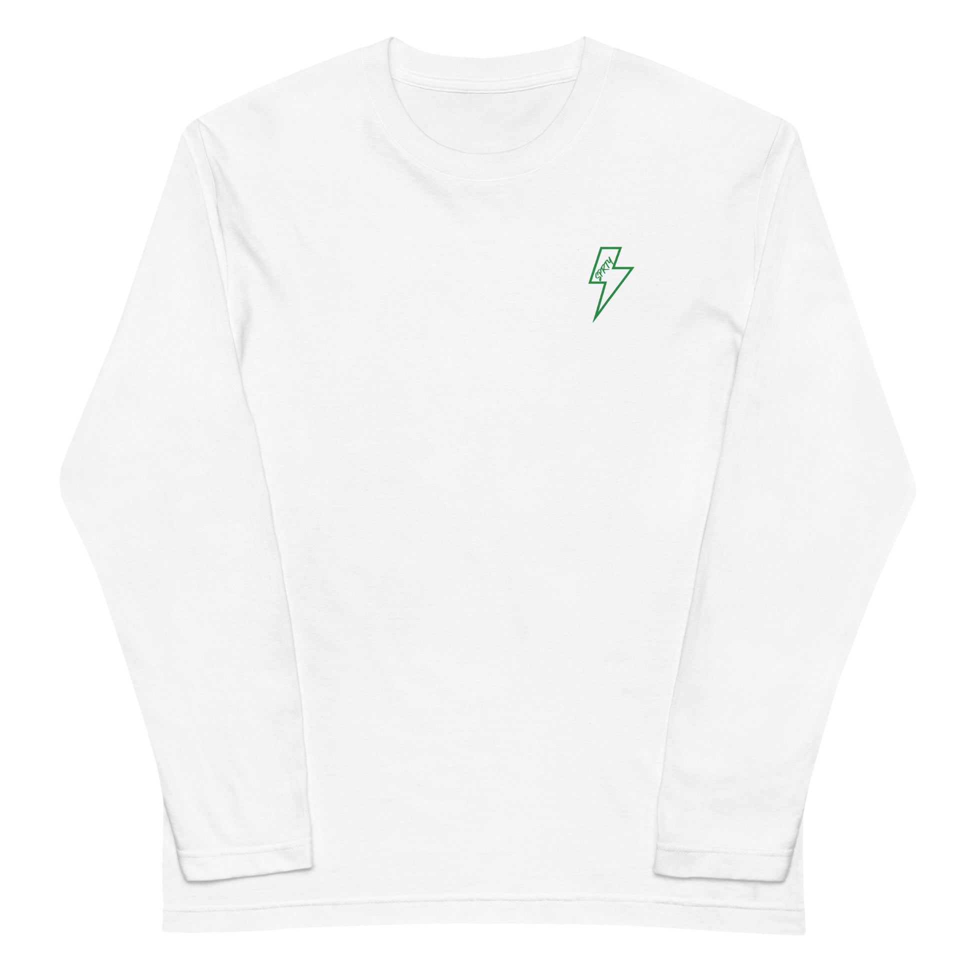 カミナリ(左胸)グリーン 長袖Tシャツ LT002-1-GRN 全4色