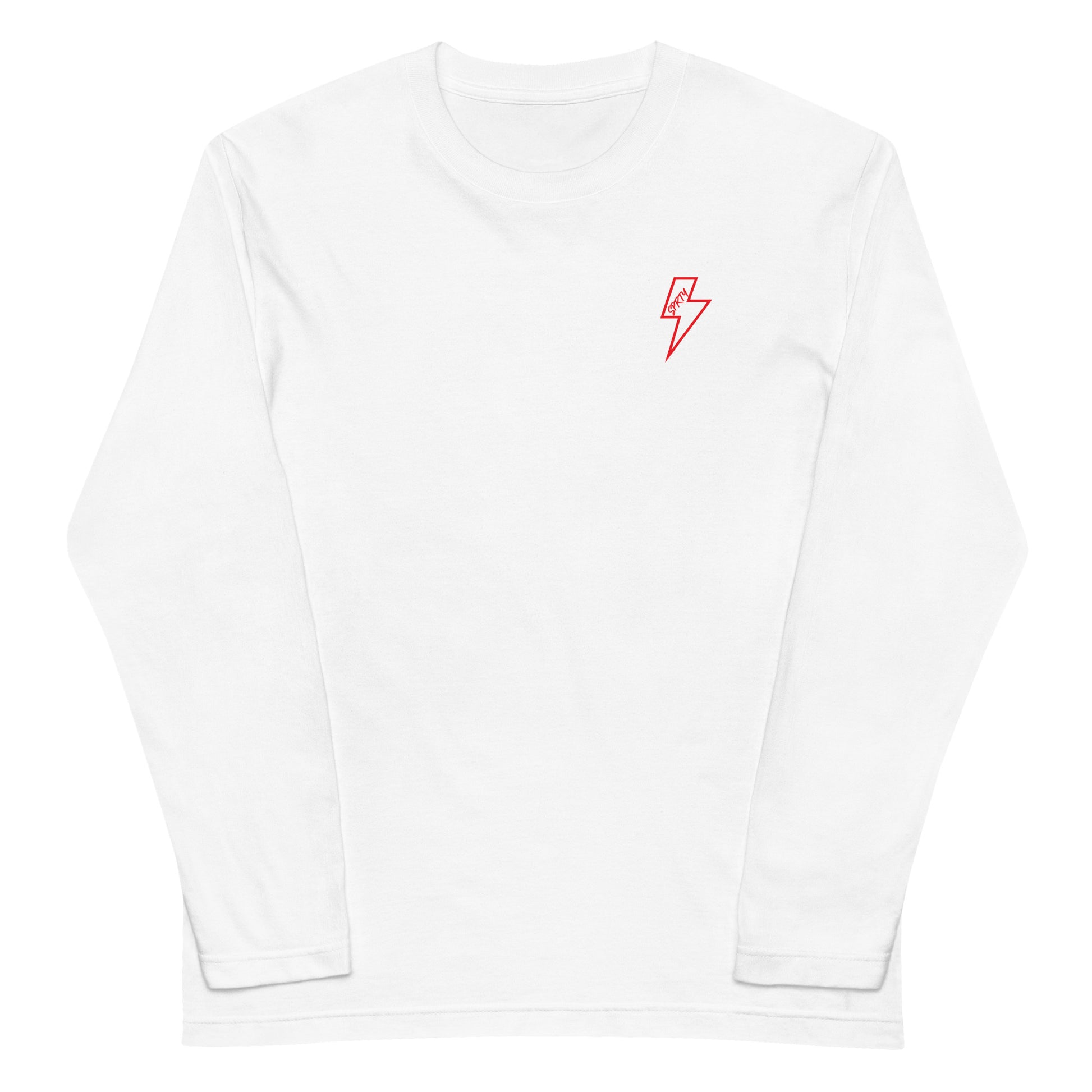 カミナリ(左胸)RED 長袖Tシャツ LT002-1-RED 全4色
