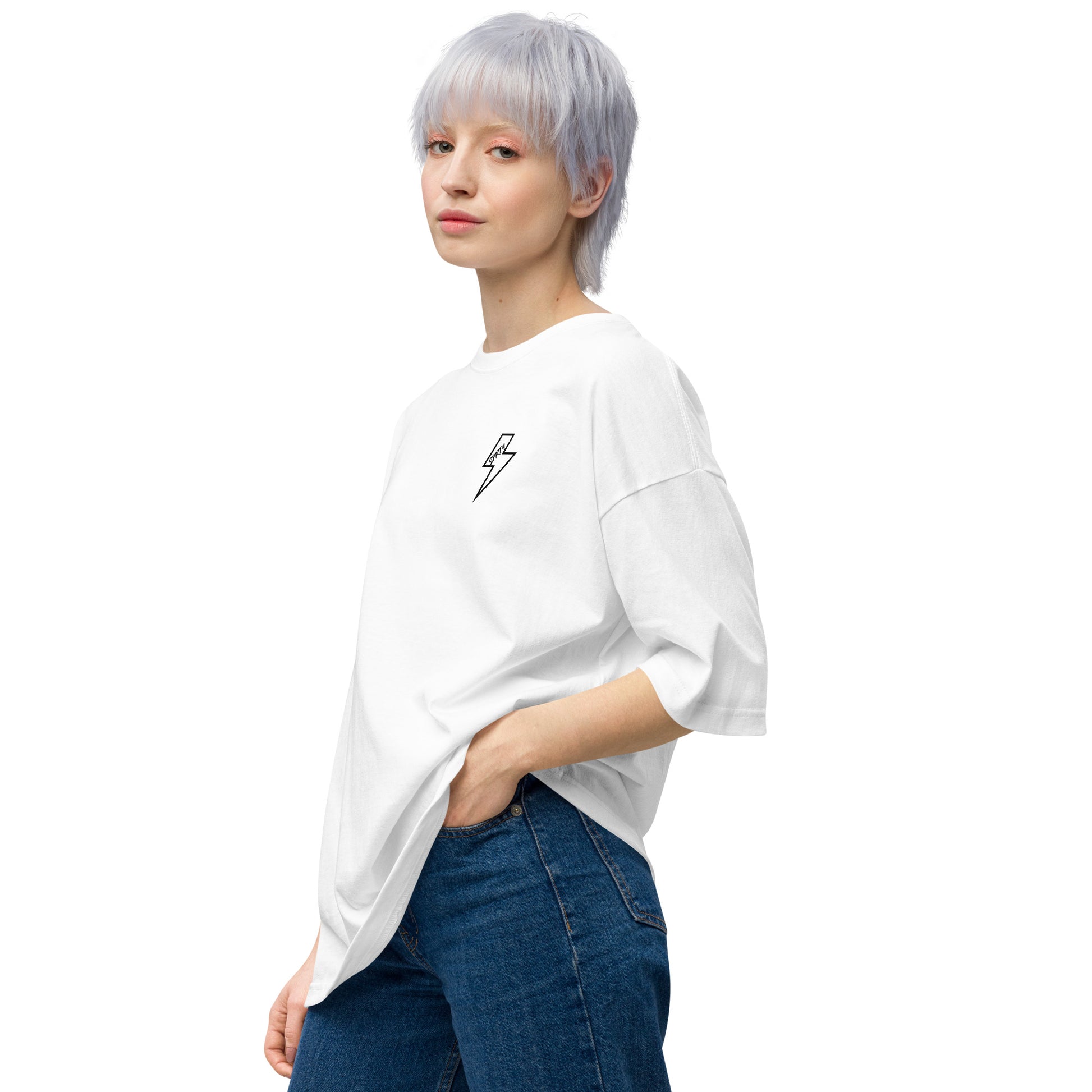 ビッグシルエットTシャツ ST004WHT-3-SLV